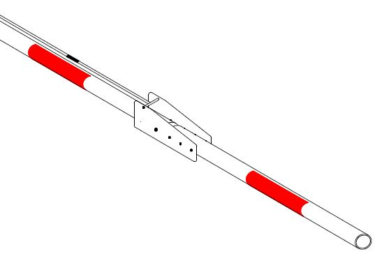 Arm with articulation for barrier