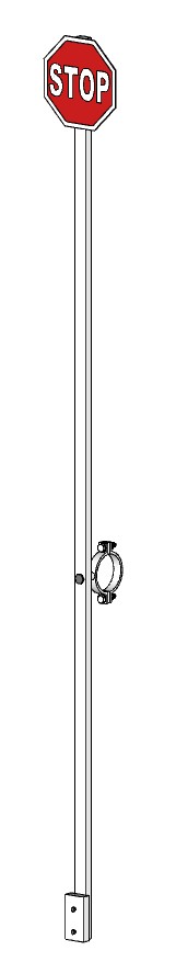 Panneau d'arrêt simple face (à charnière)
