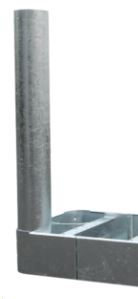 [BETON.004] Îlot préfabriqué // poteau bélier galvanisé 1200mm