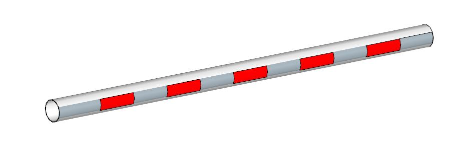 Arm for barrier consisting of two parts