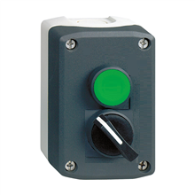 Push button box 1 button / 1 switch