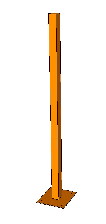 Post for Traffic Light 2m50