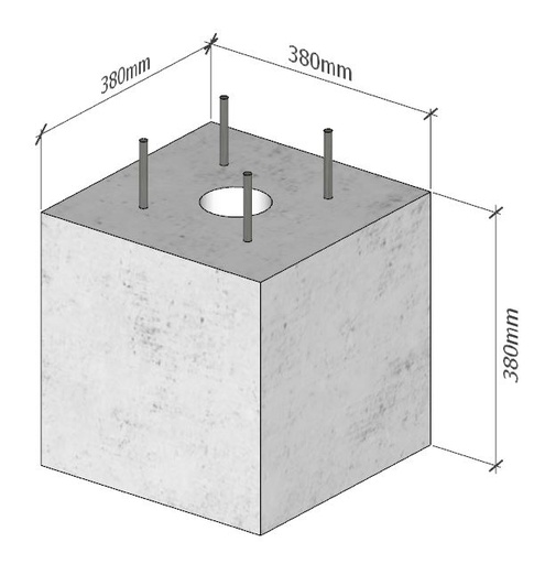 [BETON.013] Prefab Sokkel Slagboom / Paal